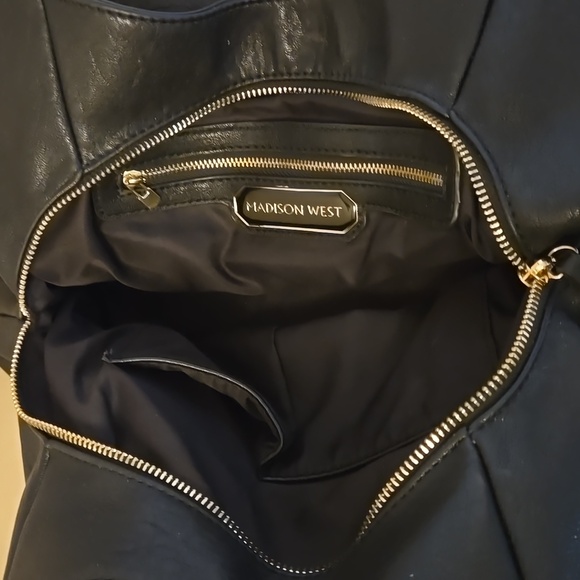 Madison West vegan Leather Shoulder Bag Tote - Picture 6 of 11